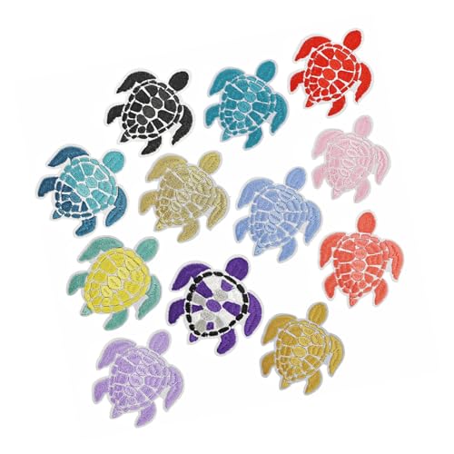 CQEAZ Auffällige bestickte Schildkröten für Kleidung, Mützen, Nähaufnäher, Schal, Hochzeitskleid, Dekor, Zubehör von CQEAZ