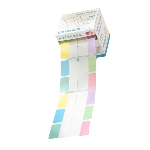 CQEAZ Glitzernde farbige Etiketten, selbstklebend, beschreibbar, PET-Seitenmarker, Haftnotizen, 120 Stück von CQEAZ