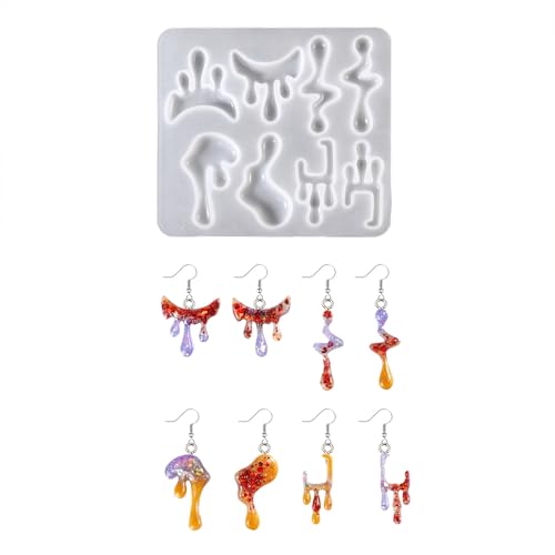 CQEAZ Kreative Magmas Silikonform mit flüssigem Effekt für Ohrringe und Anhänger, Bastelbedarf für Schmuckherstellung, Werkzeugzubehör CQEAZ Kreative Magmas Silikonform mit flüssigem Effekt für Ohrringe und Anhänger, Bastelbedarf für Schmuckherstellung, Werkzeugzubehör von CQEAZ
