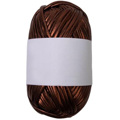 CQEAZ Metallic-T-Shirt-Garn, Stoff, Strickgarn für handgefertigte Taschen, Geldbörse, Geldbörse, Decke, Kissen, Tasse, 40 m von CQEAZ