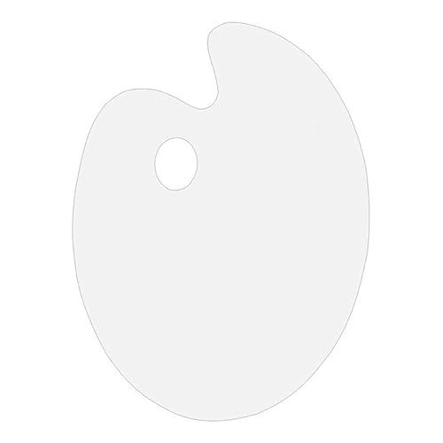 Dicke, transparente Acryl-Palette, oval, rechteckig, klein, groß, optional für verschiedene Kunstmalerei von CQEAZ