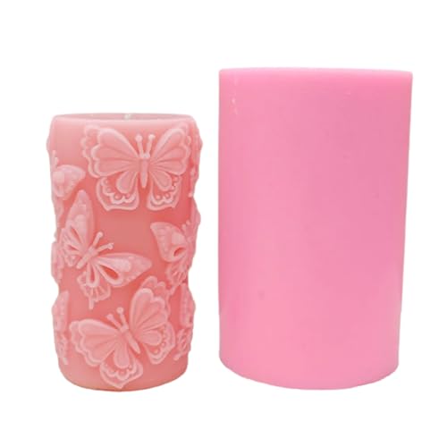 Geschnitzte Formen zum Basteln von Seife, Gips, Dekorationen, zylinderförmig, geprägt, für Epoxidharz, Schmetterling, Silikon Geschnitzte Formen zum Basteln von Seife, Gips, Dekorationen, zylinderförmig, geprägt, für Epoxidharz, Schmetterling, Silikon von CQEAZ