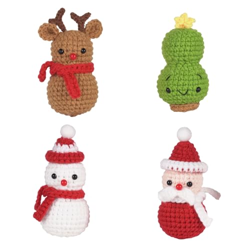 Häkelsets für Anfänger, Häkelset mit Garnhaken, Anleitung (evtl. nicht in deutscher Sprache), Bastelstarter für Kinder für Anfänger, Stricktaschen mit Löchern, Garn, alles in Tierlernen von CQEAZ