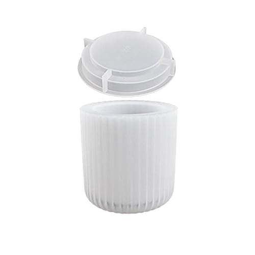 Kerzenformen CQEAZ Silikon Vorratsglas Form mit Deckel Kerzenhalter Formen-Set für Harz, Zement, Beton und Gips von CQEAZ
