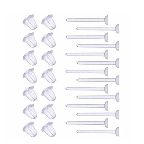 Ohrring-Verschlüsse und Ohrringpfosten, insgesamt 100 Sets, transparente Ohrstecker für Arbeit, Sport, Schmuckherstellung Ohrring-Verschlüsse und Ohrringpfosten, insgesamt 100 Sets, transparente Ohrstecker für Arbeit, Sport, Schmuckherstellung von CQEAZ