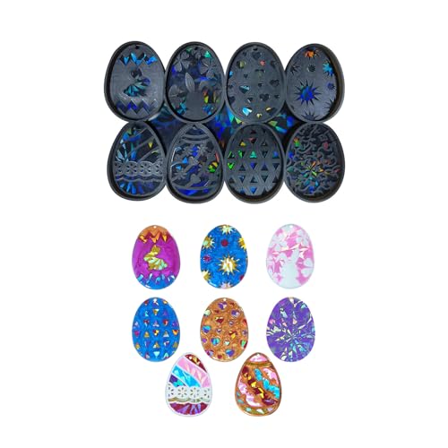 Ostereier-Silikonform, handgefertigt, Ornament, Anhänger, Harz für Schlüsselanhänger, Dekoration, Schmuck, Epoxidharz, Formen, Silikon, rechteckig, Schlüsselanhänger, Schmuck für Anfänger, einzigartig von CQEAZ