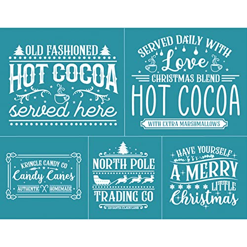 Schablone mit Aufschrift "Merry Christmas", Siebdruck, Buchstaben, Netz-Transfer, zum Malen auf Holz, Leinwand, Tasche von CQEAZ