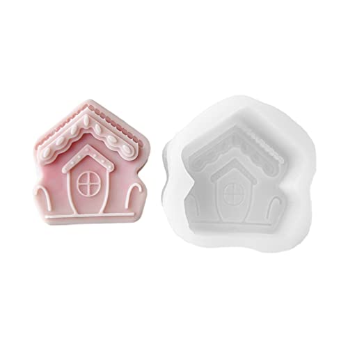 Silikonform in Cartoon-Hausform für handgefertigte Schreibtischdekorationen, Gips, Epoxidharz, Silikon zum Backen Silikonform in Cartoon-Hausform für handgefertigte Schreibtischdekorationen, Gips, Epoxidharz, Silikon zum Backen von CQEAZ