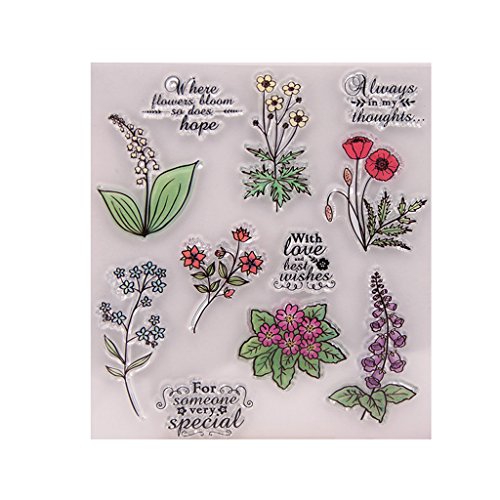 Stempel Vorlage CQEAZ Silikon Klar Gummi Stempel Blumen für Scrapbooking Karte Handwerk Stempel Vorlage CQEAZ Silikon Klar Gummi Stempel Blumen für Scrapbooking Karte Handwerk von CQEAZ