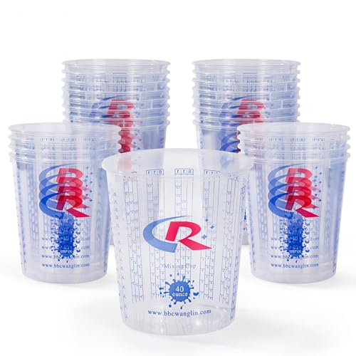 CR CHRWLIN Piant Mischbecher 12 Stück Messbecher Lack-Mischbecher Einweg-Mischbecher Präzise Messungen im Verhältnis 1370ml und 40 oz Kunststoff-Messbecher für Farbharze Epoxidharze Acrylfarben Kunst CR CHRWLIN Piant Mischbecher 12 Stück Messbecher Lack-Mischbecher Einweg-Mischbecher Präzise Messungen im Verhältnis 1370ml und 40 oz Kunststoff-Messbecher für Farbharze Epoxidharze Acrylfarben Kunst von CR CHRWLIN