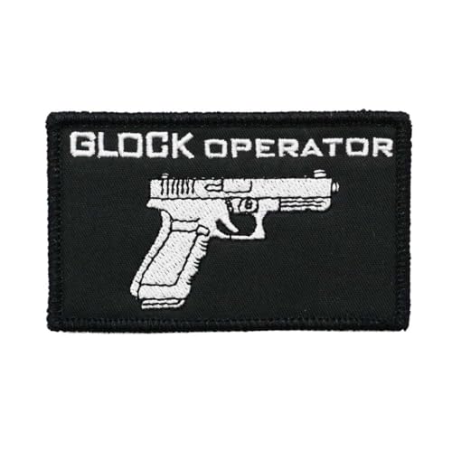 2 Stück bestickte Aufnäher Glock Operator Militär Taktisch Abzeichen mit Haken Loop Backing für Rucksäcke Jacken Kleidung Applikationen 2 Stück bestickte Aufnäher Glock Operator Militär Taktisch Abzeichen mit Haken Loop Backing für Rucksäcke Jacken Kleidung Applikationen von CR PATCH FACTORY