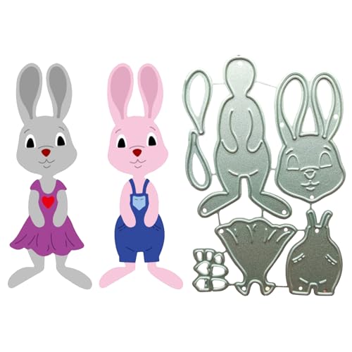 Stanzschablonen Ostern, Stanzformen Ostern aus Metall, Stanzschablone Ostern Hase Box Osterei, Ostern Hase Prägeschablonen Set für Scrapbooking, Fotopapier, Karten, Bastelprägung, DIY Herstellung von CRADMPAT