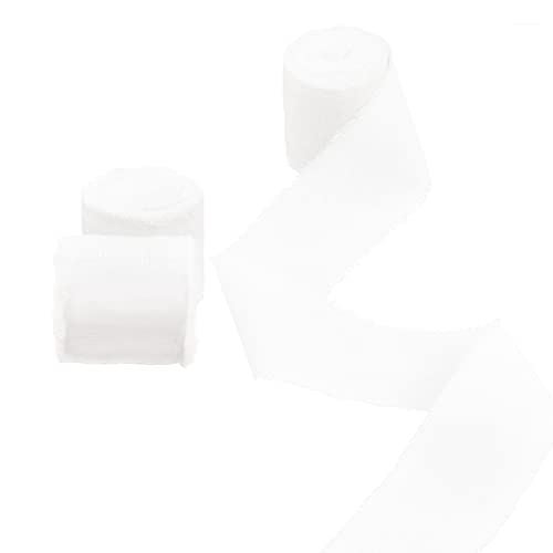 CRAFFANCY 3 Stück weiße Baumwoll-Leinen-Bänder, Fransen, ausgefranste Kanten, Stoffband für Geschenke, Blumenstrauß, Verpackung, Haarschleifen, Hochzeitsdekoration, DIY Handwerk CRAFFANCY 3 Stück weiße Baumwoll-Leinen-Bänder, Fransen, ausgefranste Kanten, Stoffband für Geschenke, Blumenstrauß, Verpackung, Haarschleifen, Hochzeitsdekoration, DIY Handwerk von CRAFFANCY