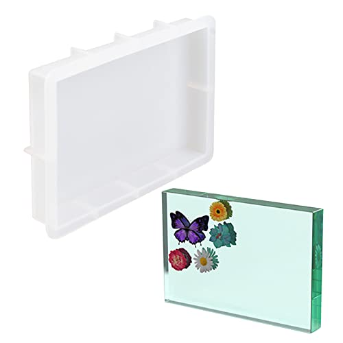 CRAFFANCY 3D-Silikonform, rechteckig, 1 Stück, Kristall-Epoxidharz-Form, Spiegel-Silikonform für Proben, Kunst und Heimdekoration, klein von CRAFFANCY