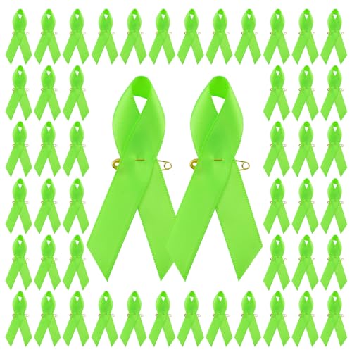 CRAFFANCY Broschen mit Sicherheitsnadeln, Satin, für Muskeldystrophie, Lyme-Borreliose, Limettengrün, 100 Stück CRAFFANCY Broschen mit Sicherheitsnadeln, Satin, für Muskeldystrophie, Lyme-Borreliose, Limettengrün, 100 Stück von CRAFFANCY