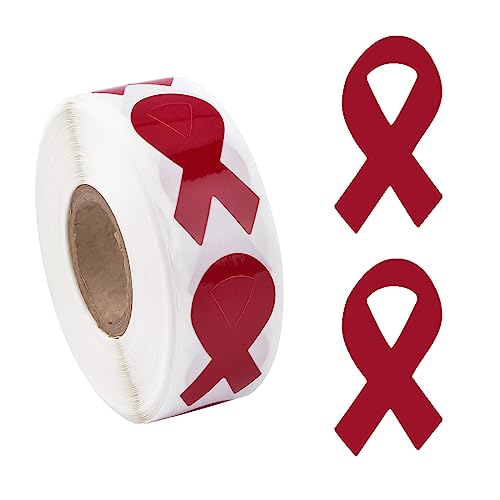 CRAFFANCY Rotes Band-Aufkleber, 500 Stück rotes Band-Bewusstseins-Aufkleber für Herzkrankheiten, HIV/AIDS Bewusstseins-Drogenprävention, Band für Veranstaltungen, Geschenk, Brieftaschen CRAFFANCY Rotes Band-Aufkleber, 500 Stück rotes Band-Bewusstseins-Aufkleber für Herzkrankheiten, HIV/AIDS Bewusstseins-Drogenprävention, Band für Veranstaltungen, Geschenk, Brieftaschen von CRAFFANCY