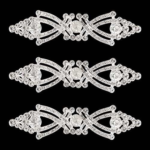 CRAFFANCY Umhang-Verschlüsse, 3 Paar, 8 cm, silberfarbene Clips mit Strass, Vintage-Umhang, Haken und Ösen, Verschlüsse, Strickjacken-Clips für Kleidung, Pullover, Schal CRAFFANCY Umhang-Verschlüsse, 3 Paar, 8 cm, silberfarbene Clips mit Strass, Vintage-Umhang, Haken und Ösen, Verschlüsse, Strickjacken-Clips für Kleidung, Pullover, Schal von CRAFFANCY