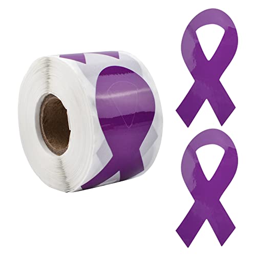 CRAFFANCY Violettes Band-Aufkleber, 250 Stück Bewusstseins-Violettband-Aufkleber, Vulvar-Krebs-Bewusstseinsband, Versiegelung für Veranstaltungsbriefe CRAFFANCY Violettes Band-Aufkleber, 250 Stück Bewusstseins-Violettband-Aufkleber, Vulvar-Krebs-Bewusstseinsband, Versiegelung für Veranstaltungsbriefe von CRAFFANCY