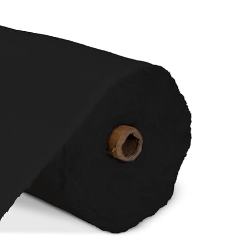 Baumwoll-Samtstoff, 114 cm breit, nicht dehnbar, für Kostüme, Kleider, Basteln, Dekoration (schwarz, 0,5 m) Craft Queen LTD von CRAFT Queen LTD