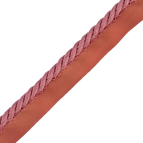 Flanschkordel, 19 mm Baumwollpaspel zum Nähen, Kissen, Polsterband, Flanschbesatz, Kissen, Nähgarn, Zopf, Einrichtungskissen, Altrosa, 5) von CRAFT Queen LTD