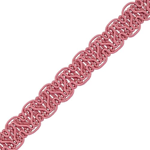 Gimp Furnishing Braid 14 mm Breit Polstereinfassung, Goldspitzenfarbe Geflecht Kissen, Vorhänge, Gewebter Stoffbesatz, Gimpengeflecht, Paspelierung, Zierleiste, Nähborten (Altrosa, 1 m) von CRAFT Queen LTD
