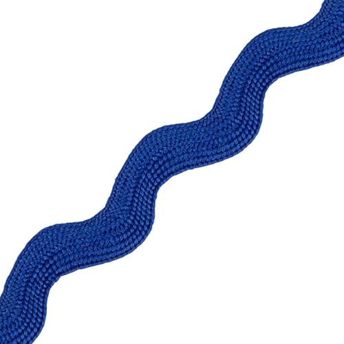 Jumbo RIC Rac 9,5 mm breites Band und Borte zum Nähen, Bänder, dekorative Borten, Bastelbänder und Zierteile, Stoffeinfassung, Weihnachten, Näh- und DIY-Projekte (Königsblau, 25 m) Craft Queen LTD von CRAFT Queen LTD