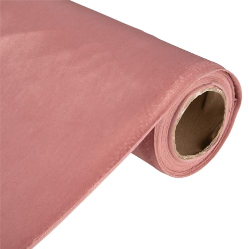 Luxuriöser Plüsch-Samtstoff – 152,4 cm breit – perfekt für Polsterung, Stühle, Sofabezüge, Vorhang und Rollomaterial, strapazierfähiger Samtstoff, Wohnkultur (Englische Rose, 20 Meter) von CRAFT Queen LTD