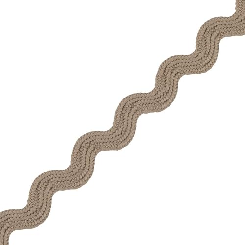 Narrow RIC Rac 4,5 mm breites Band zum Nähen, Bänder, dekorative Borten, Bastelbänder und Zierteile, Stoffeinfassung, Weihnachten, Näh- und DIY-Projekte (Beige, 1 m) Craft Queen LTD von CRAFT Queen LTD
