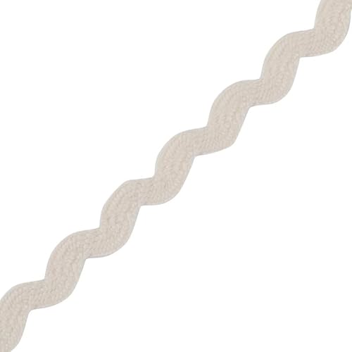 Narrow RIC Rac 4,5 mm breites Band zum Nähen, Bänder, dekorative Borten, Bastelbänder und Zierteile, Stoffeinfassung, Weihnachten, Näh- und DIY-Projekte (Elfenbein, 5 m) Craft Queen LTD von CRAFT Queen LTD