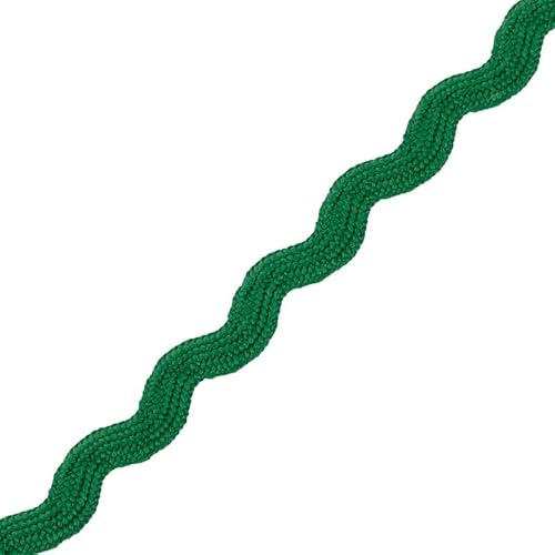 Narrow RIC Rac 4,5 mm breites Band zum Nähen, Bänder, dekorative Borten, Bastelbänder und Zierteile, Stoffeinfassung, Weihnachten, Näh- und DIY-Projekte (Flaschengrün, 5 m) Craft Queen LTD von CRAFT Queen LTD