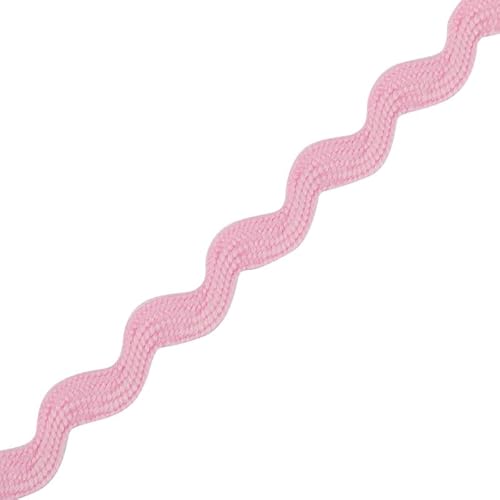 Narrow RIC Rac 4,5 mm breites Band zum Nähen, Bänder, dekorative Borten, Bastelbänder und Zierteile, Stoffeinfassung, Weihnachten, Näh- und DIY-Projekte (Hellrosa, 1 m) Craft Queen LTD von CRAFT Queen LTD