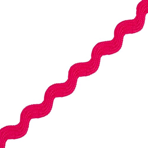 Narrow RIC Rac 4,5 mm breites Band zum Nähen, Bänder, dekorative Borten, Bastelbänder und Zierteile, Stoffeinfassung, Weihnachten, Näh- und DIY-Projekte (Kirschrot, 5 m) Craft Queen LTD von CRAFT Queen LTD