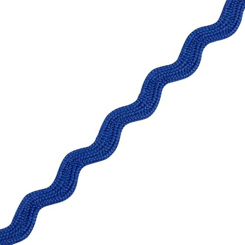 Narrow RIC Rac 4,5 mm breites Band zum Nähen, Bänder, dekorative Borten, Bastelbänder und Zierteile, Stoffeinfassung, Weihnachten, Näh- und DIY-Projekte (Königsblau, 10 m) Craft Queen LTD von CRAFT Queen LTD