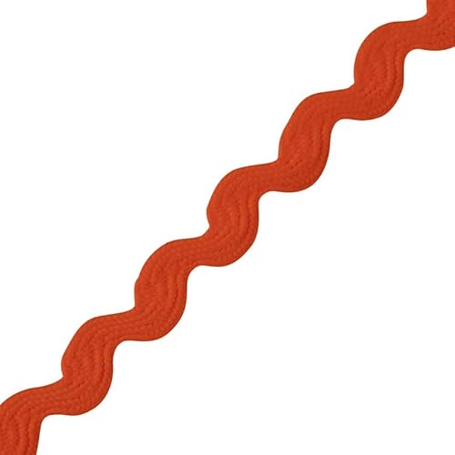 Narrow RIC Rac 4,5 mm breites Band zum Nähen, Bänder, dekorative Borten, Bastelbänder und Zierteile, Stoffeinfassung, Weihnachten, Näh- und DIY-Projekte (Orange, 50 m) Craft Queen LTD von CRAFT Queen LTD