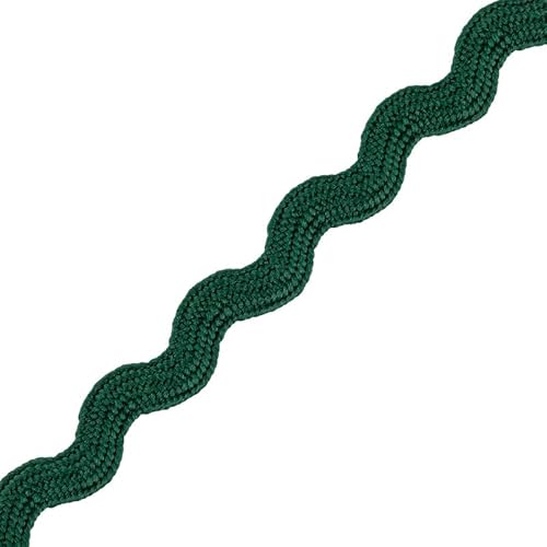 Narrow RIC Rac 4,5 mm breites Band zum Nähen, Bänder, dekorative Borten, Bastelbänder und Zierteile, Stoffeinfassung, Weihnachten, Näh- und DIY-Projekte (Smaragdgrün, 50 m) Craft Queen LTD von CRAFT Queen LTD