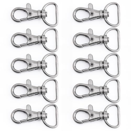 20 Stück Drehbare Karabinerhaken für die Herstellung von Makramee-Schlüsselband-Clip CSPS (5/8 Zoll, Gunmetal) von CRAFTMEMORE