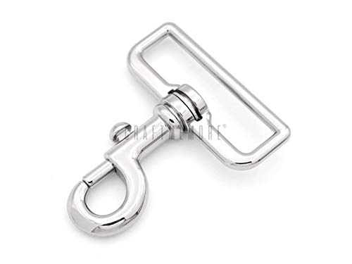 CRAFTMEMORE 2 Stück 3,8 cm Drehgelenk-Schiebe-Karabinerhaken, Karabinerverschluss, börsenherstellung, Hardware SC15 (1 1/2 Zoll), Silber) von CRAFTMEMORE