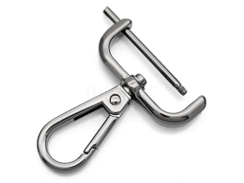 CRAFTMEMORE 2 abnehmbare Karabinerhaken mit Schraubstange VT493 Taschenriemen, Hardware-Ersatz (3,8 cm, Gunmetal) von CRAFTMEMORE