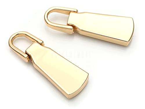 CRAFTMEMORE 4 Stück Reißverschluss-Abzieher mit Reißverschluss und Schieber, hochwertiger Metallabzieher für Tasche, Geldbörse, Handwerk, Nähen, VT31 (3/4 Zoll P316, Gold) von CRAFTMEMORE