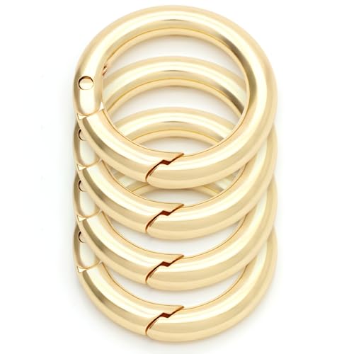 CRAFTMEMORE Metall-O-Ring, Federöffnung, Geldbörse, Schnappauslöser, O-Ringe, Clip, Schlüsselanhänger, Hardware, 4 Stück SCOS (2,5 cm, Gold) von CRAFTMEMORE
