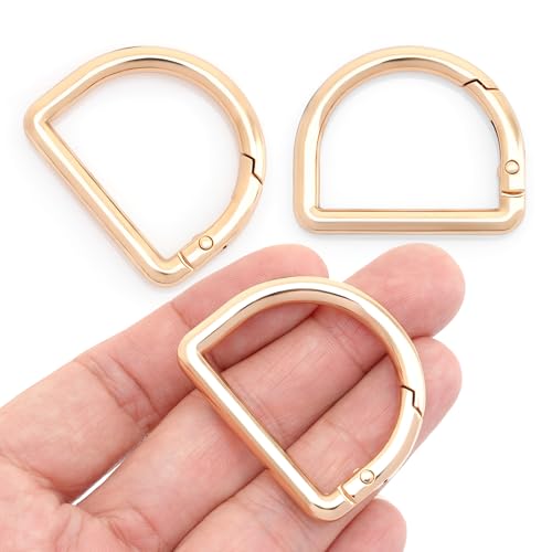 CRAFTMEMORE Schnapp-D-Ring-Schnallenclips, 4 Stück Schlüsselanhänger für Geldbörsenriemen SPD4, Gold, 1 1/4 Inch CRAFTMEMORE Schnapp-D-Ring-Schnallenclips, 4 Stück Schlüsselanhänger für Geldbörsenriemen SPD4, Gold, 1 1/4 Inch von CRAFTMEMORE