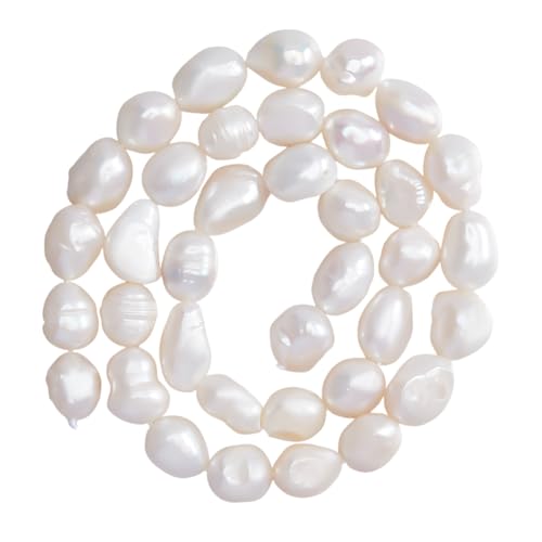 CRAFTYMELODY 1 Strang Natürliche Barocke Keshi Perlen Nuggets Süßwasser Zuchtperlen 8.5~12.5mm Lose Perlen Zur Schmuckherstellung CRAFTYMELODY 1 Strang Natürliche Barocke Keshi Perlen Nuggets Süßwasser Zuchtperlen 8.5~12.5mm Lose Perlen Zur Schmuckherstellung von CRAFTYMELODY