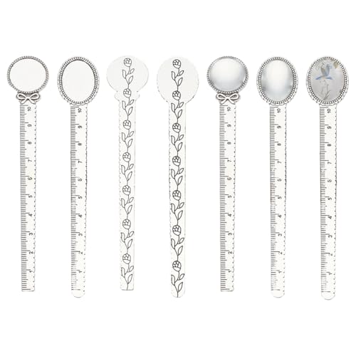 CRAFTYMELODY 10 Set Lesezeichen Aus Metall Antikes Silberlineal Lesezeichen Anhänger Tabletts Set Legierungslineal Glascabochon Lünette Buchseitenmarkierungseinstellungen CRAFTYMELODY 10 Set Lesezeichen Aus Metall Antikes Silberlineal Lesezeichen Anhänger Tabletts Set Legierungslineal Glascabochon Lünette Buchseitenmarkierungseinstellungen von CRAFTYMELODY