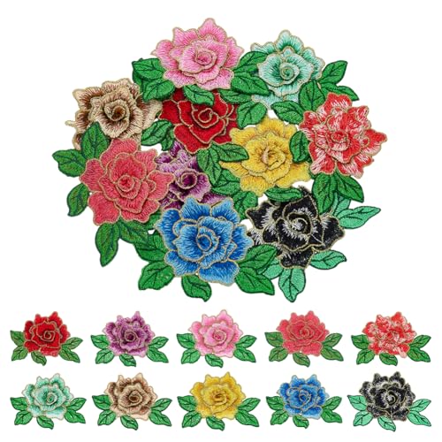 CRAFTYMELODY 10 Stück 10 Farben 3D Rose Bestickter Patch Aufnäher Applikation nstickerei Applikationen Kostüm Zubehör CRAFTYMELODY 10 Stück 10 Farben 3D Rose Bestickter Patch Aufnäher Applikation nstickerei Applikationen Kostüm Zubehör von CRAFTYMELODY