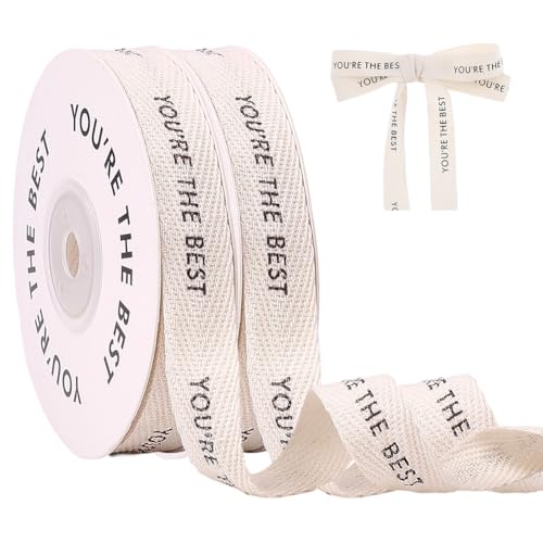 CRAFTYMELODY 10 Yards 5/8 Zoll Polyester Ripsband Mit Blumenmuster In Weiß „You'Re The Best“ Band Mit Wortaufdruck Geschenkpapier Bekleidungszubehör CRAFTYMELODY 10 Yards 5/8 Zoll Polyester Ripsband Mit Blumenmuster In Weiß „You'Re The Best“ Band Mit Wortaufdruck Geschenkpapier Bekleidungszubehör von CRAFTYMELODY