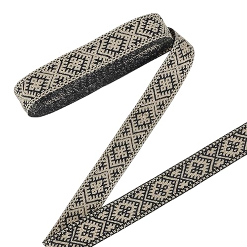 CRAFTYMELODY 10 Yards Ploycotton Gurtband 1 1/8 Zoll Schwarz Weiß Jacquard Gurtband Stickerei Geldbörse Riemen Gürtel CRAFTYMELODY 10 Yards Ploycotton Gurtband 1 1/8 Zoll Schwarz Weiß Jacquard Gurtband Stickerei Geldbörse Riemen Gürtel von CRAFTYMELODY