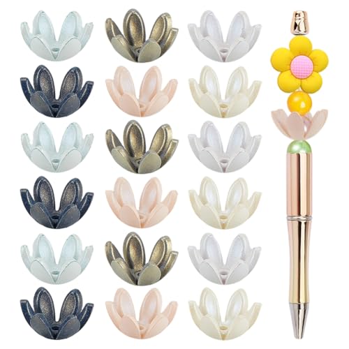 CRAFTYMELODY 100 Stück Blumenperlenkappen 6 Blütenblatt Acryl Blumenperlen Endkappe Bunte Florale Lose Spacer Perlen Endkappen Blumen Fokalperlen CRAFTYMELODY 100 Stück Blumenperlenkappen 6 Blütenblatt Acryl Blumenperlen Endkappe Bunte Florale Lose Spacer Perlen Endkappen Blumen Fokalperlen von CRAFTYMELODY