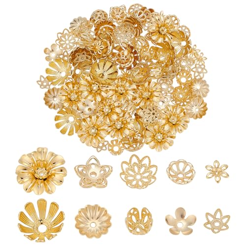 CRAFTYMELODY 100 Stück Klassischnperlenkappe 10 Stil Messing Klassischnperlen Endkappe Floral Perlen End Spacer Floral Perlenkappe Filigran Zur Schmuckherstellung CRAFTYMELODY 100 Stück Klassischnperlenkappe 10 Stil Messing Klassischnperlen Endkappe Floral Perlen End Spacer Floral Perlenkappe Filigran Zur Schmuckherstellung von CRAFTYMELODY