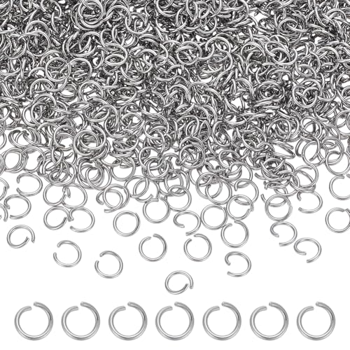 CRAFTYMELODY 1000 Stück 304 Biegeringe Aus Edelstahl 9mm Offene Biegeringe Runde Schlüsselanhänger Ringverbinder Aus Metall Für Die Schmuckherstellung CRAFTYMELODY 1000 Stück 304 Biegeringe Aus Edelstahl 9mm Offene Biegeringe Runde Schlüsselanhänger Ringverbinder Aus Metall Für Die Schmuckherstellung von CRAFTYMELODY