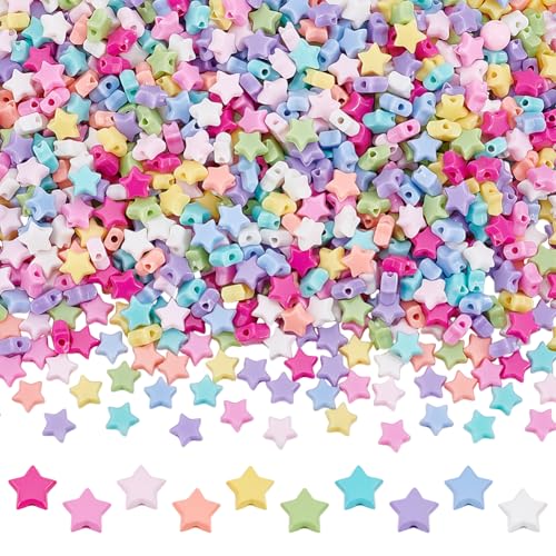 CRAFTYMELODY 1000 Stück Arcylic Sternperlen Gemischte Farben 7mm Lose Abstandsperlen Masse Für Die Schmuckherstellung Zubehör Zubehör DIY Basteln Halsketten Armbänder CRAFTYMELODY 1000 Stück Arcylic Sternperlen Gemischte Farben 7mm Lose Abstandsperlen Masse Für Die Schmuckherstellung Zubehör Zubehör DIY Basteln Halsketten Armbänder von CRAFTYMELODY
